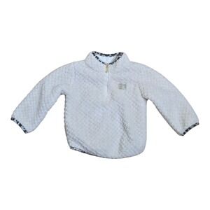 Juicy Couture Sherpa Pullover Quarter Zip‎ Leopard Trim Kids Size 12M